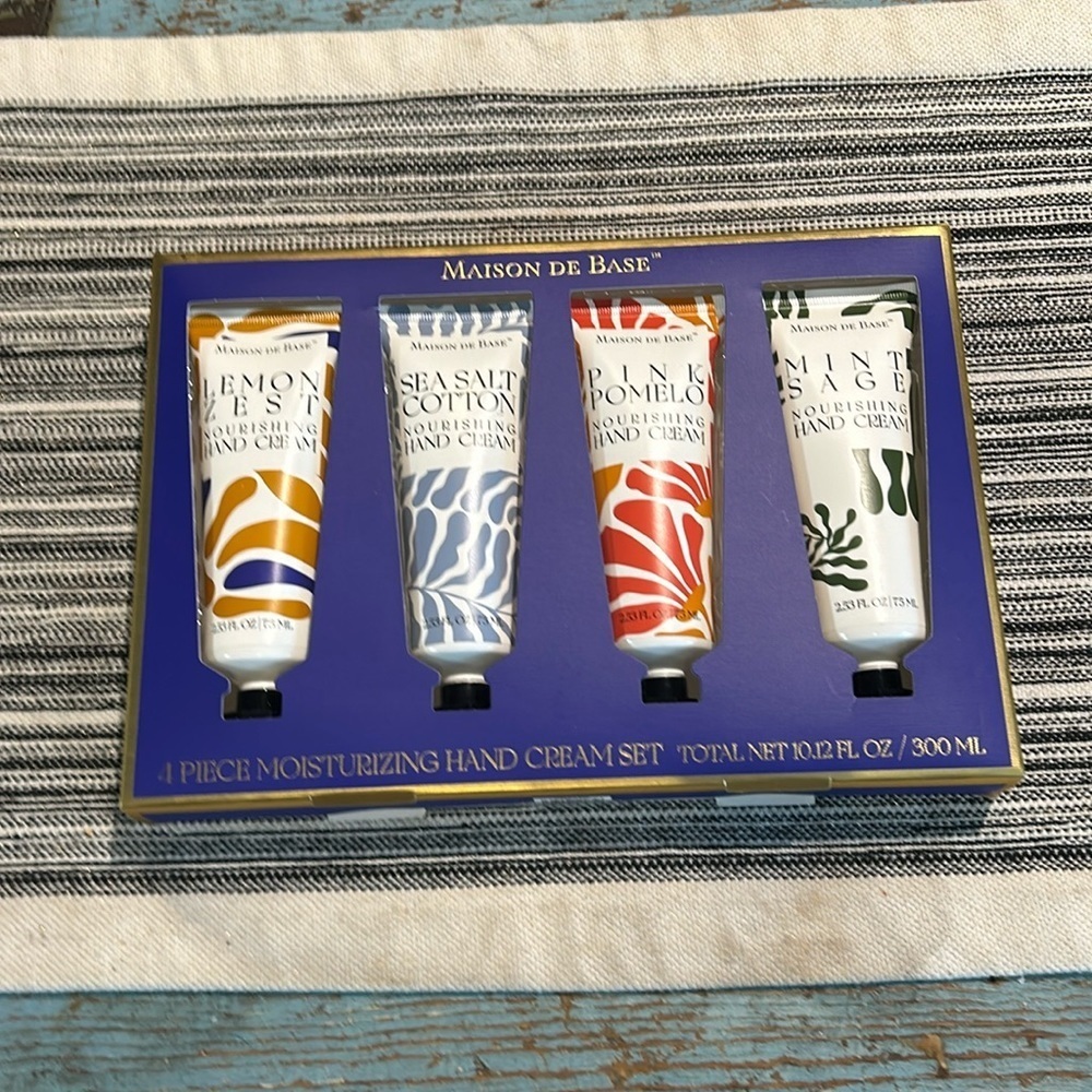 Maison de Base 4-Piece Set Moisturizing Hand Creams 10.12 fl oz NWOT